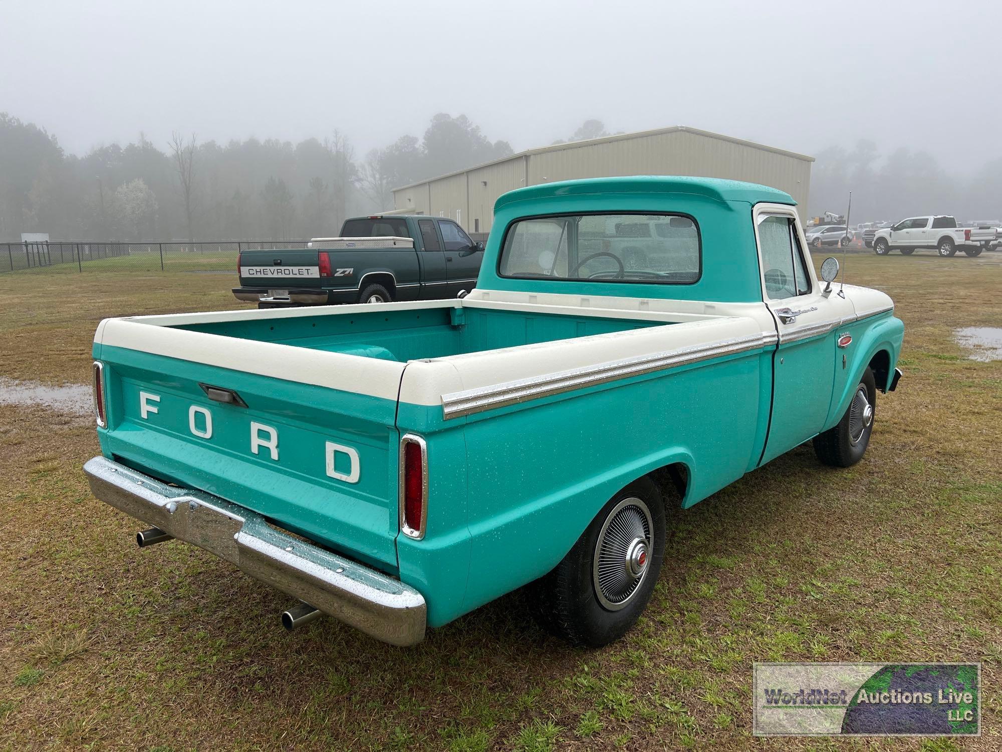 1965 FORD F100 RANGER VIN-F10DL645030