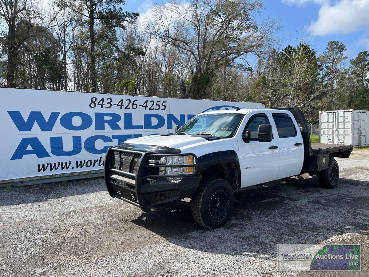 2014 CHEVROLET SILVERADO 2500HD FLAT BED PICKUP TRUCK, VIN # 1GC1KVC82EF148118