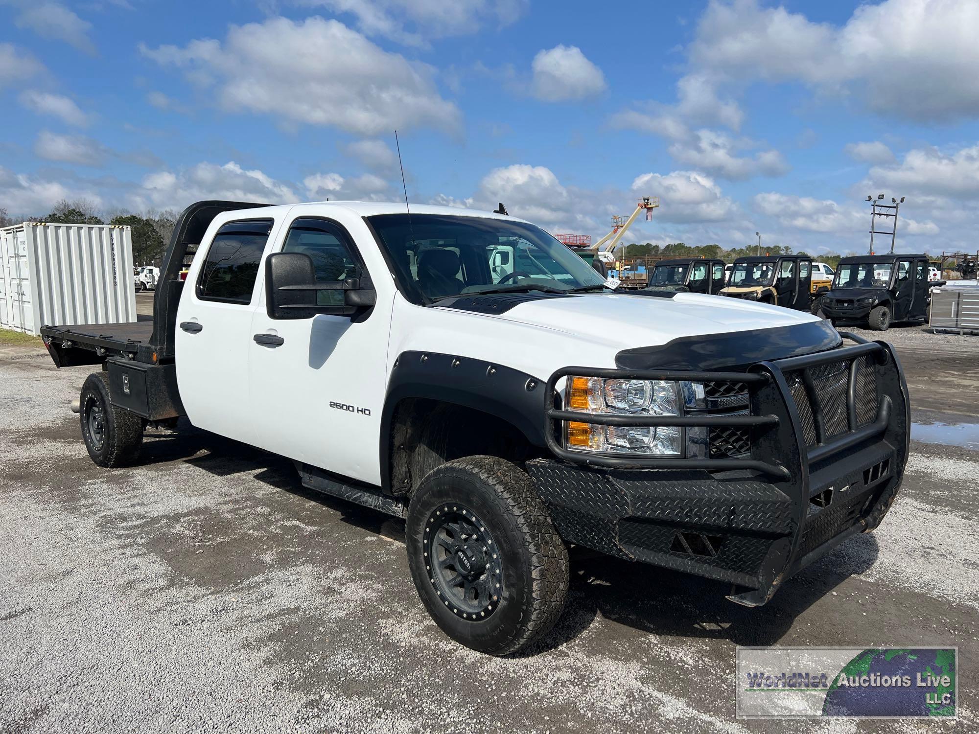 2014 CHEVROLET SILVERADO 2500HD FLAT BED PICKUP TRUCK, VIN # 1GC1KVC82EF148118