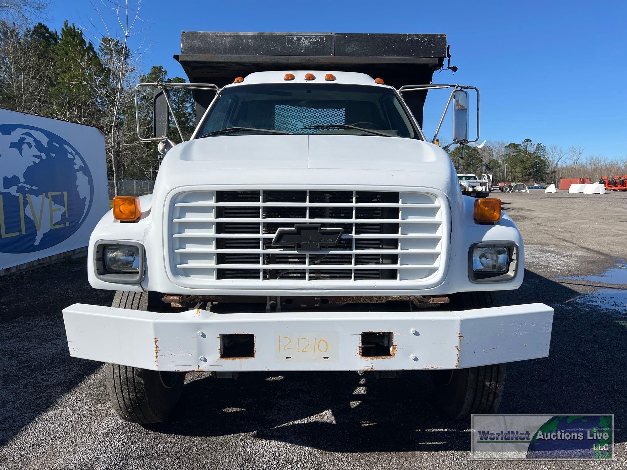 2000 CHEVROLET C7500 FLAT BED DUMP TRUCK, VIN # 1GBJ7H1C4YJ517027