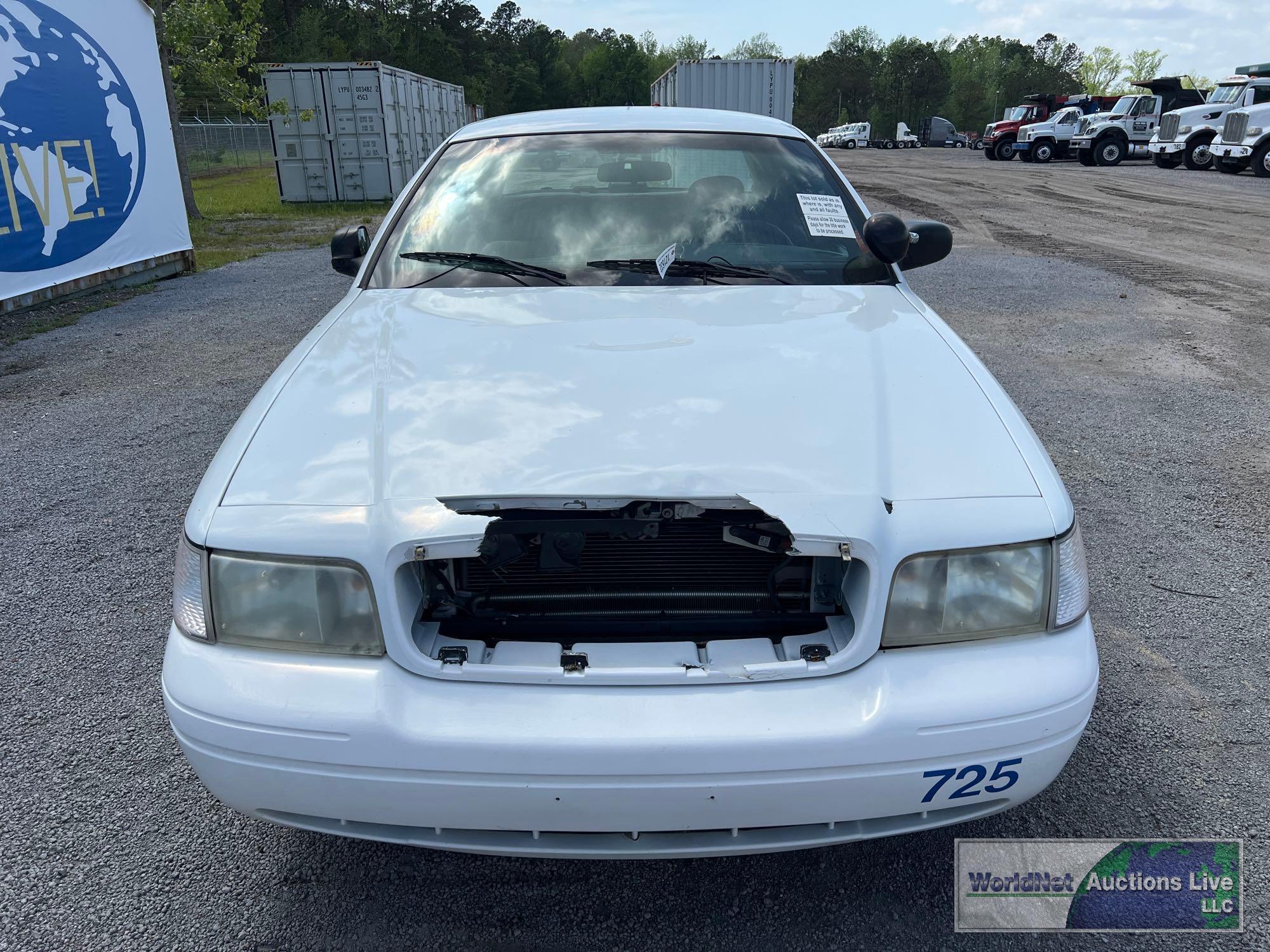 2008 FORD CROWN VICTORIA PASS. CAR, VIN # 2FAFP71V78X158959