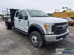 2017 FORD F-550XL FLAT BED TRUCK, VIN # 1FD0W5GT3HEC23106