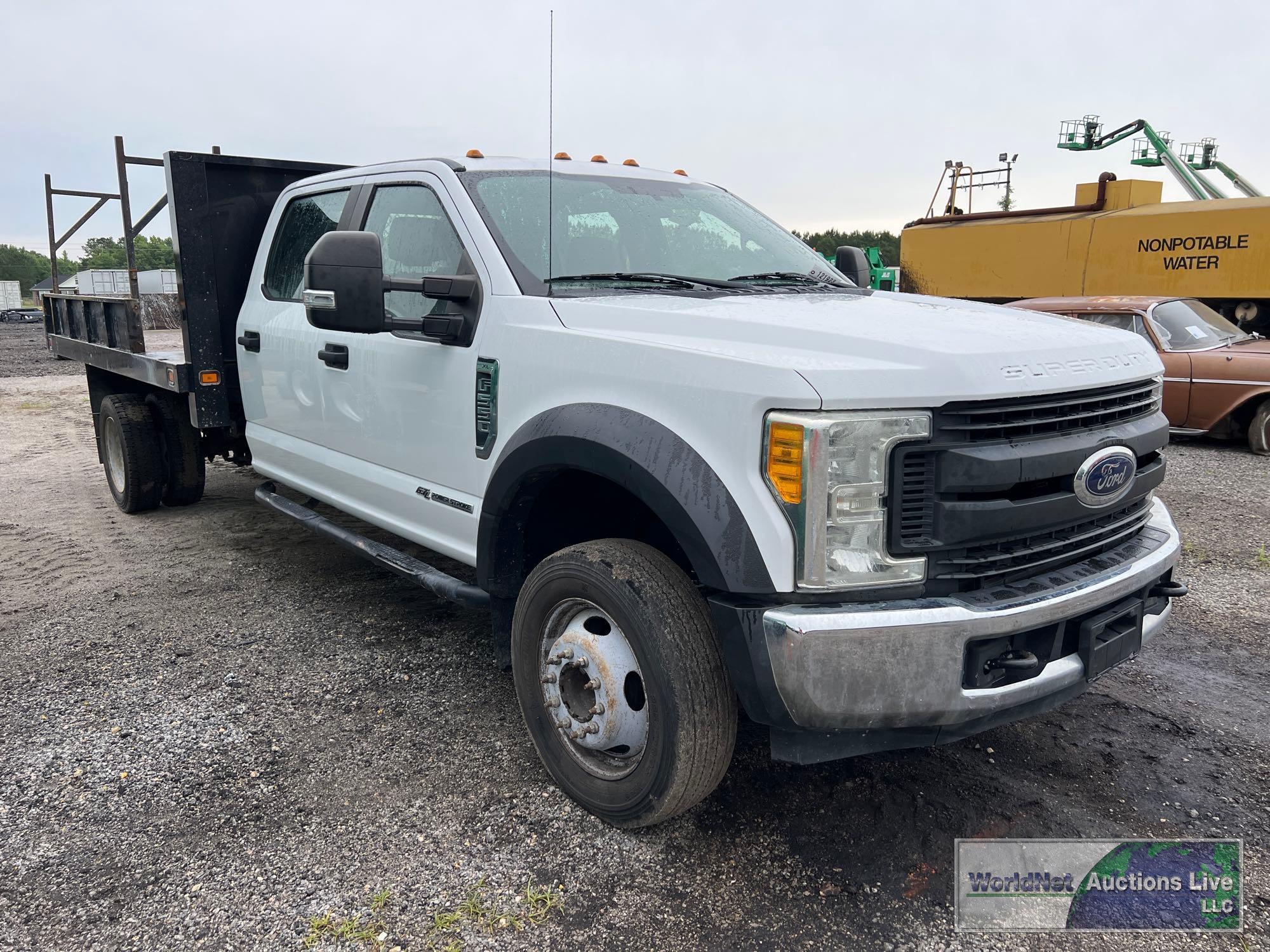 2017 FORD F-550XL FLAT BED TRUCK, VIN # 1FD0W5GT3HEC23106