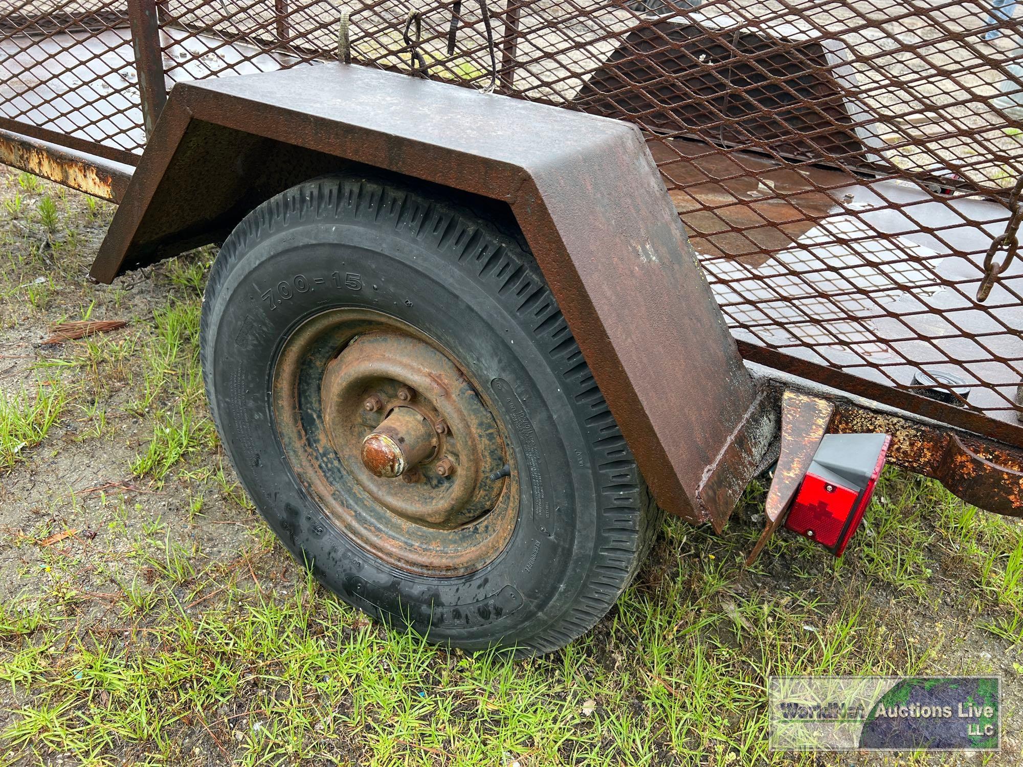 SINGLE AXLE 10?x4' HOMEMADE TRAILER VIN-N/A **NO TITLE, INVOICE ONLY**