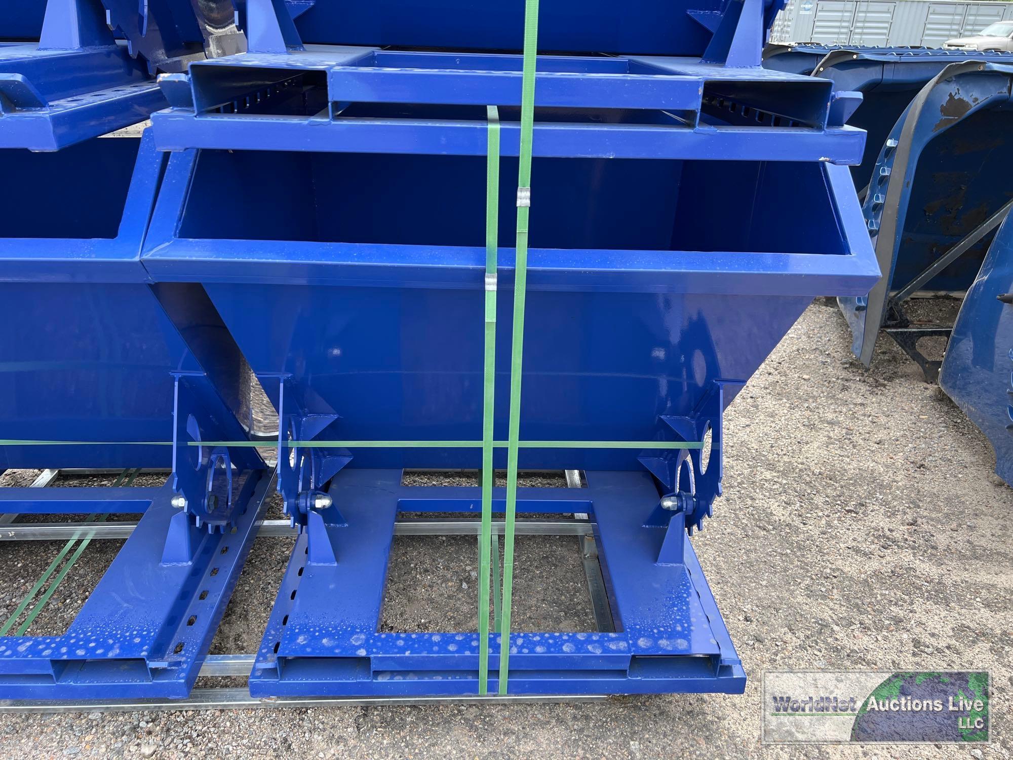 NEW/UNUSED SELF DUMPING HOPPER W/ FORK POCKETS