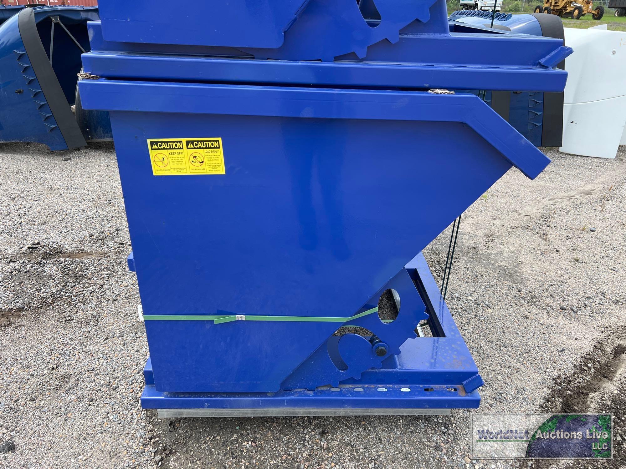 NEW/UNUSED SELF DUMPING HOPPER W/ FORK POCKETS