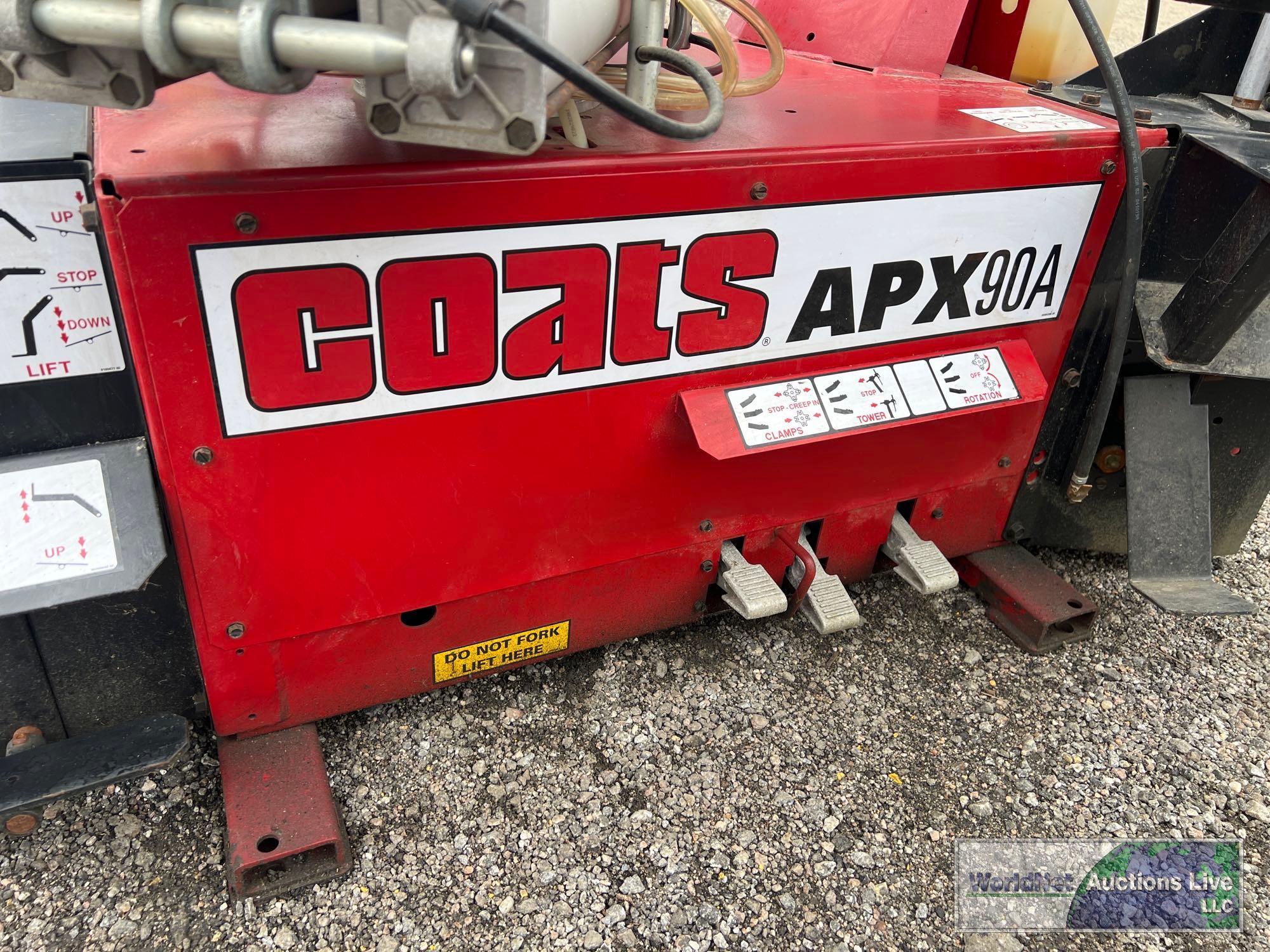 COATS APEX 90A TIRE CHANGING MACHINE, SN-1907104600