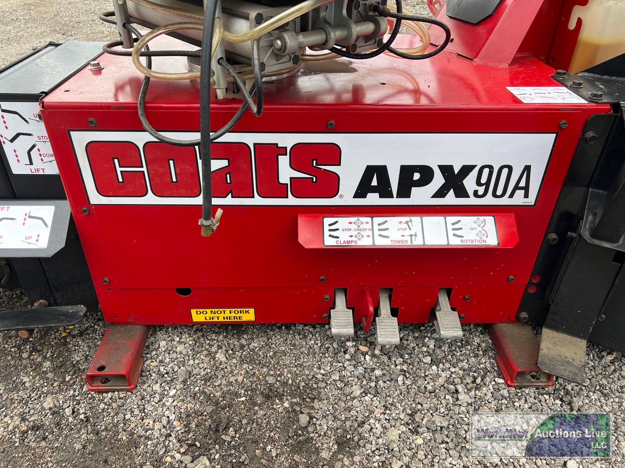 COATS APEX 90A TIRE CHANGING MACHINE, SN-1905102466