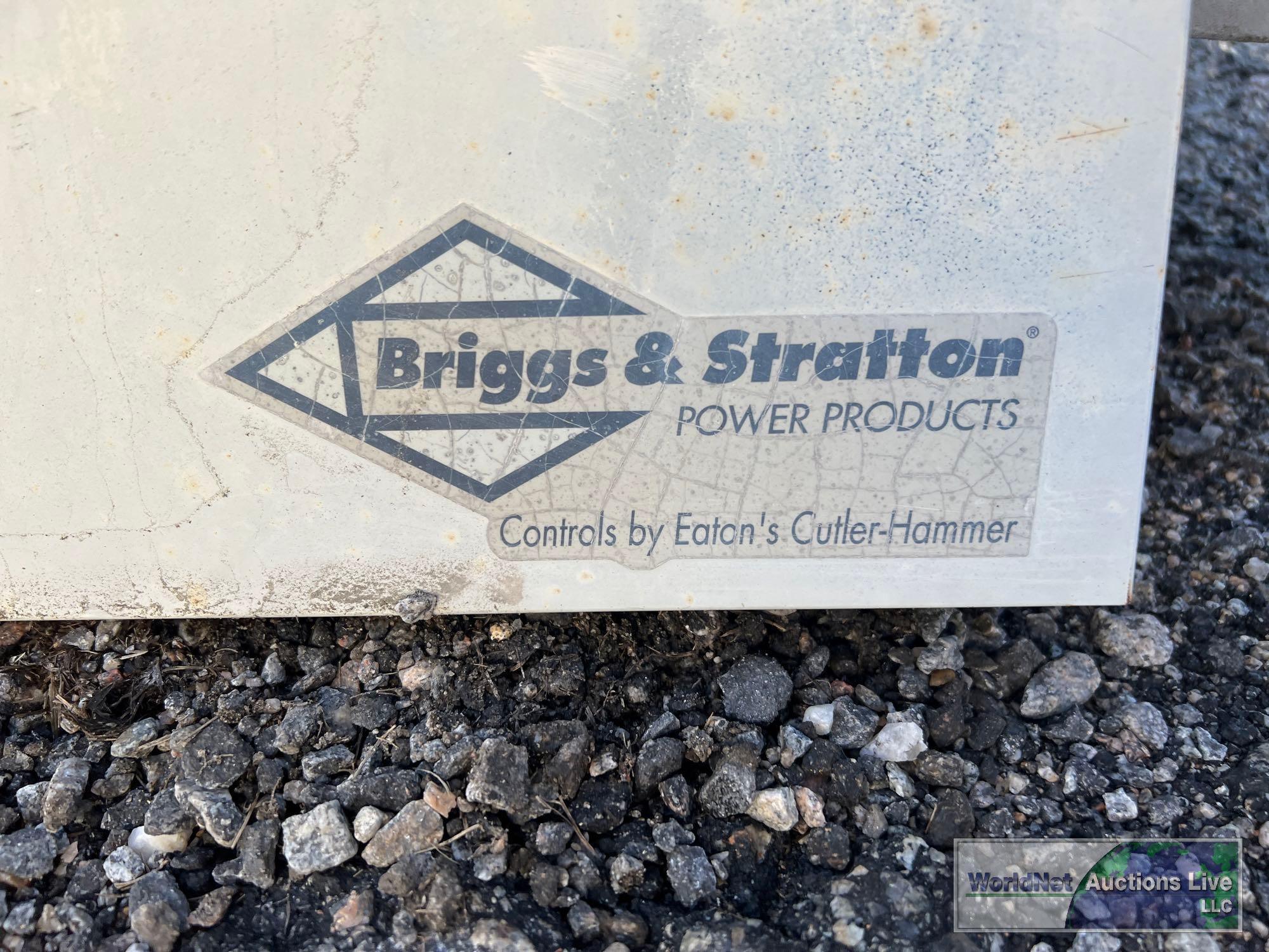 BRIGGS & STRATTON 01815 STAND BY GENERATOR SN-1011259960