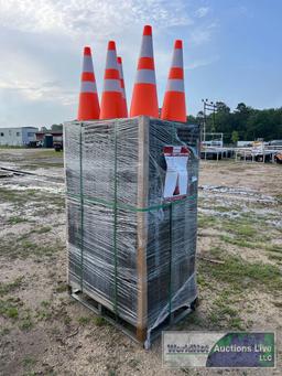 LOT OF 250PC. UNUSED STEELMAN PVC SAFETY TRAFFIC CONES