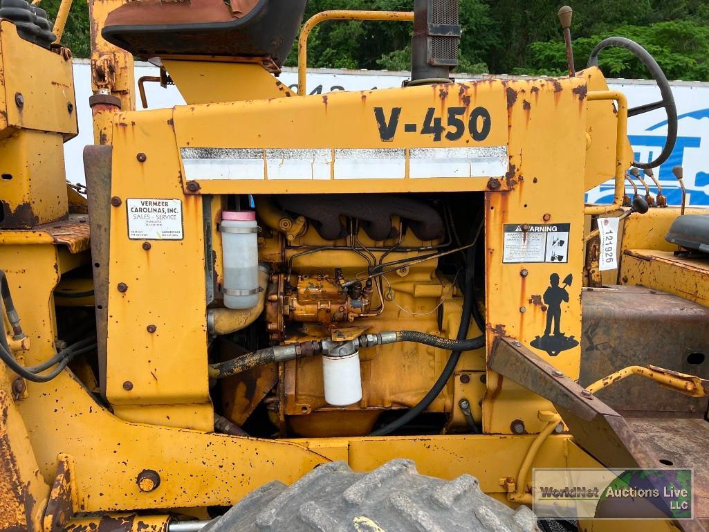 1989 VERMEER V-450 RIDE ON TRENCHER SN-1VRF082L6J1000645