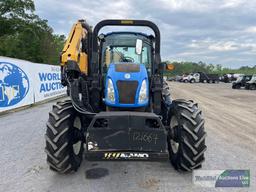 2016 NEW HOLLAND TS6.120 ROW CROP TRACTOR W/ ALAMO SAMURAI 22' CUTTER SN-NT01469M