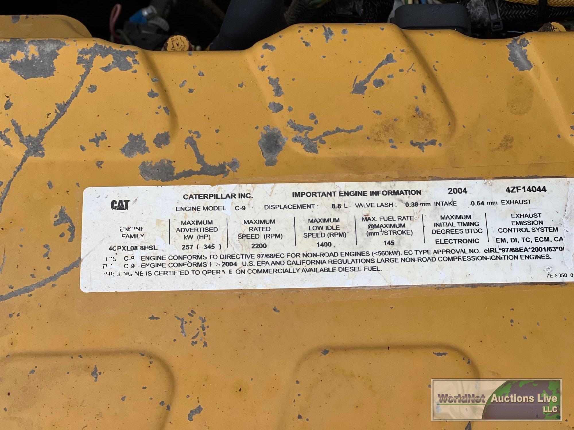 2004 CATERPILLAR 330CL HYDRAULIC EXCAVATOR SN-CAT0330CVDY02551