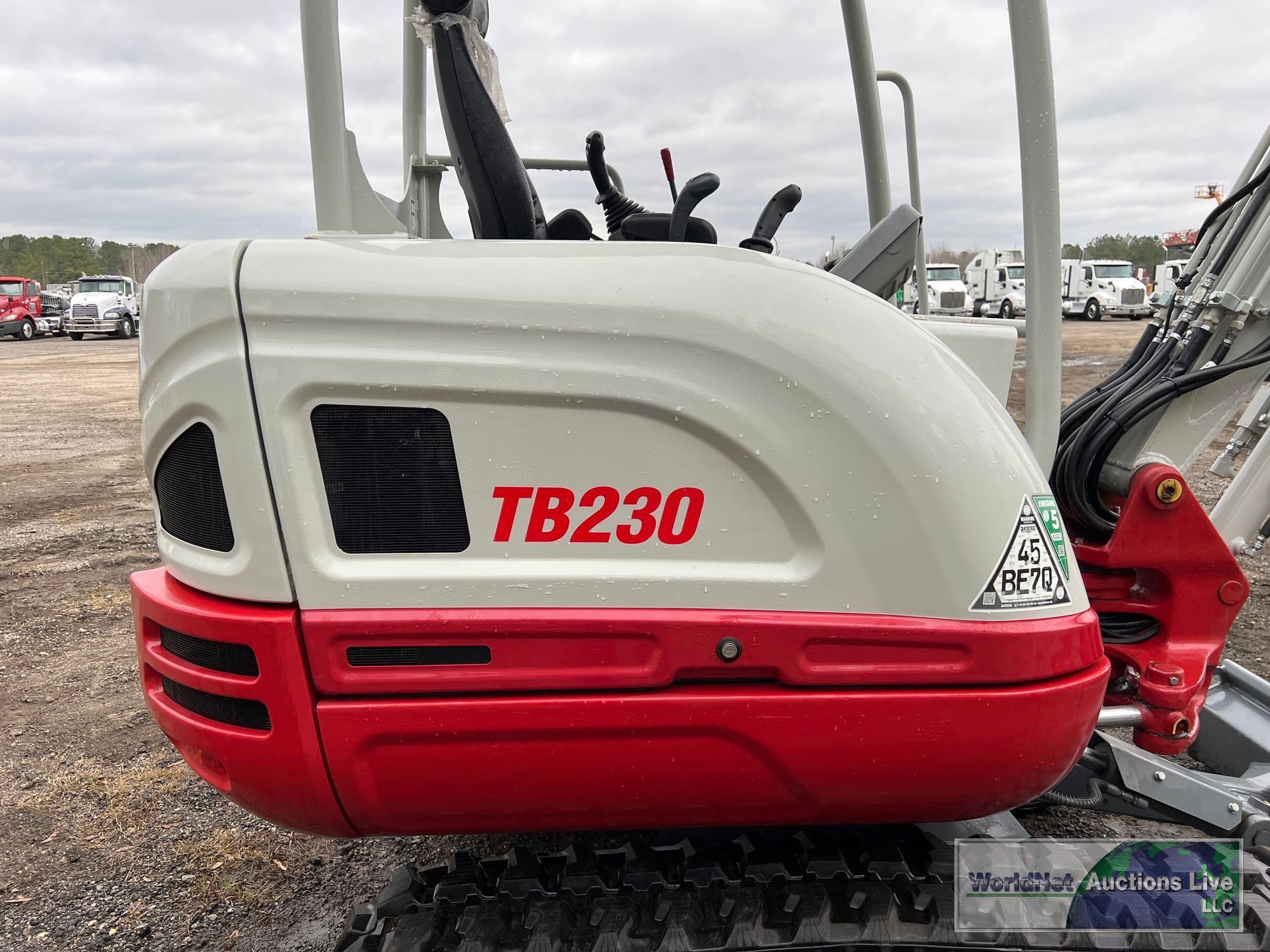 2022 TAKEUCHI TB230 MINI-EXCAVATOR SN-130008706