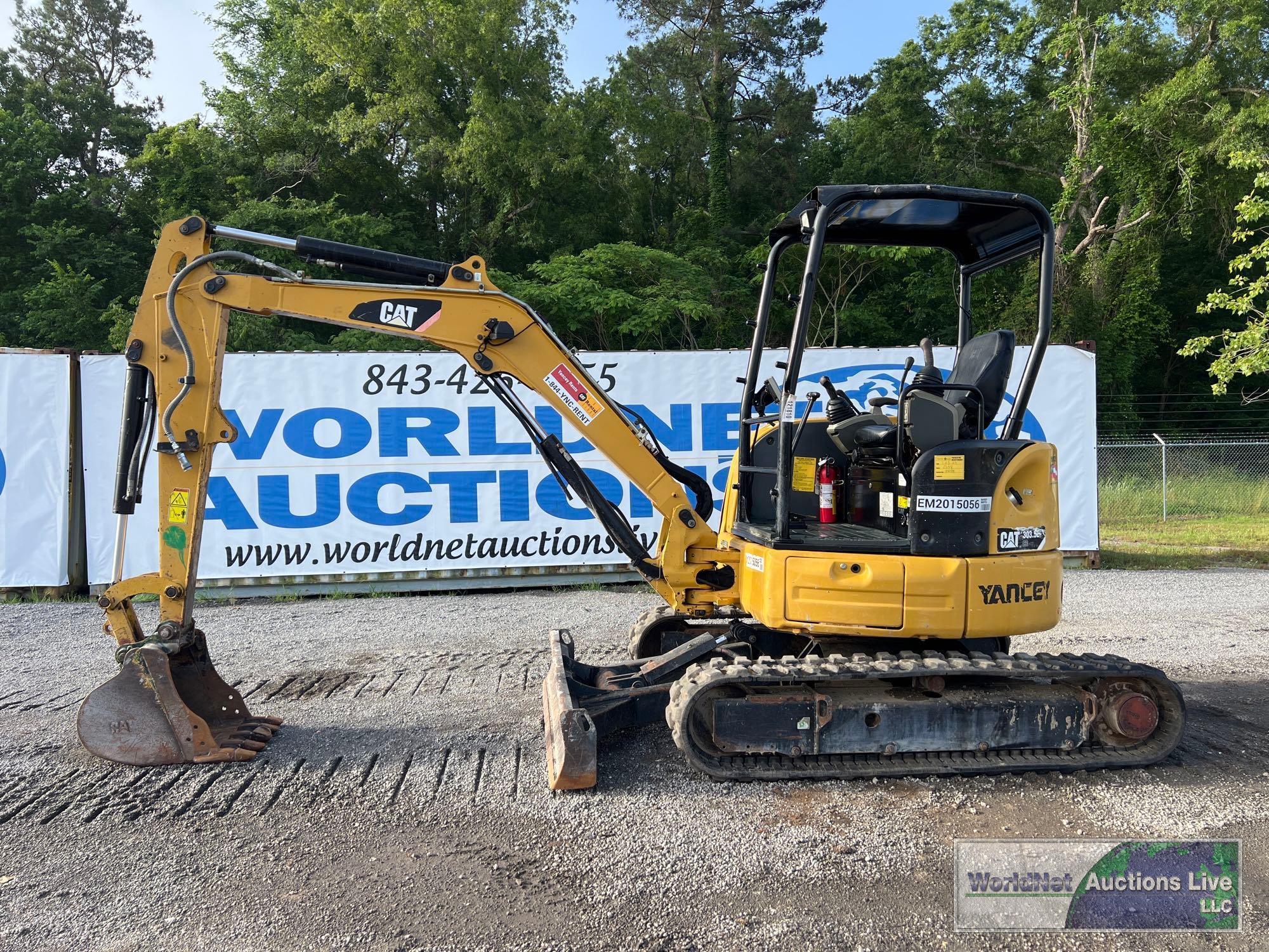 2015 CATERPILLAR 303.5E2cr MINI-EXCAVATOR SN-CAT3035EABG800302