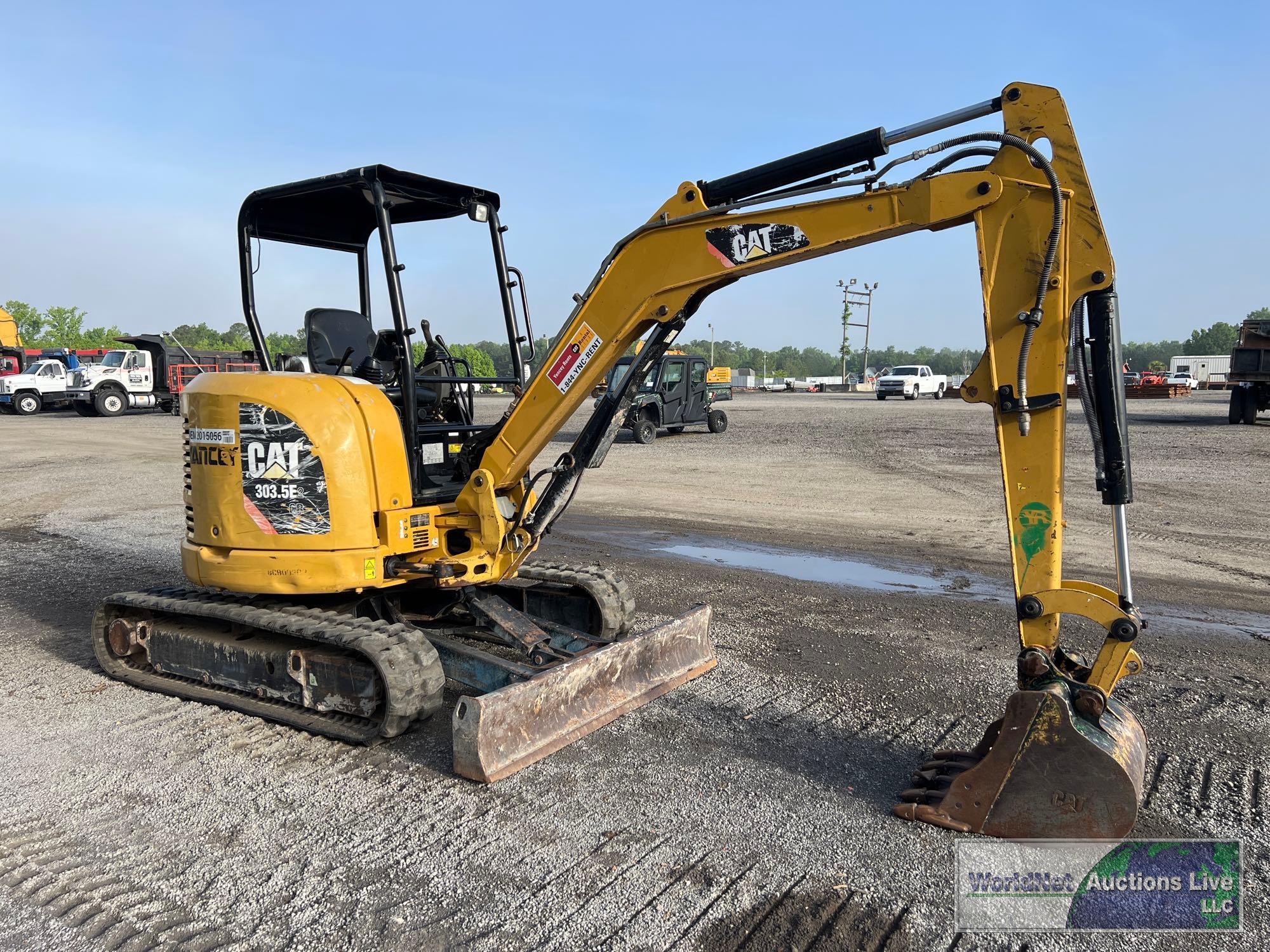 2015 CATERPILLAR 303.5E2cr MINI-EXCAVATOR SN-CAT3035EABG800302