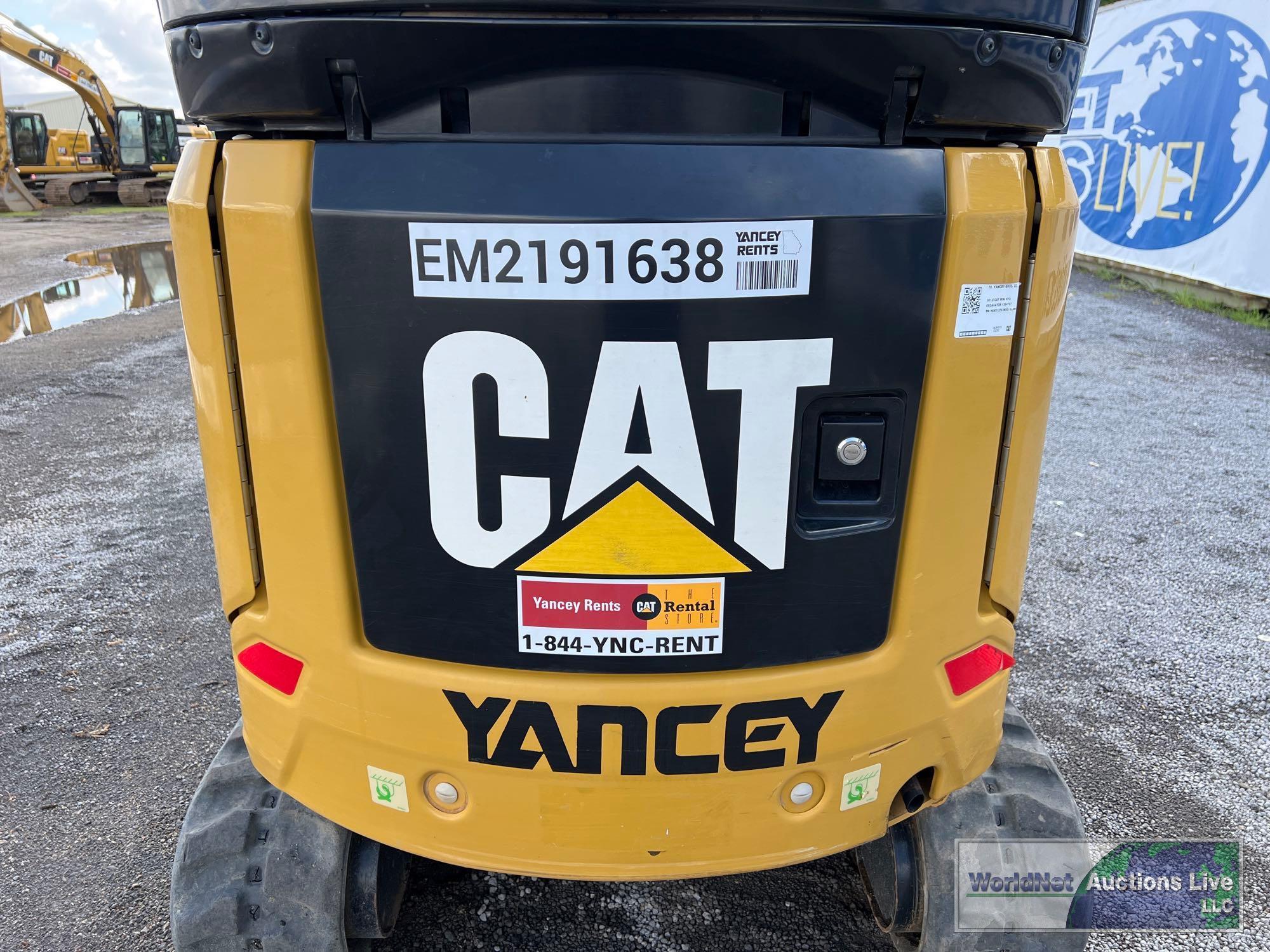 2019 CATERPILLAR 301.8 MINI-EXCAVATOR SN-CAT03018CH8X01276