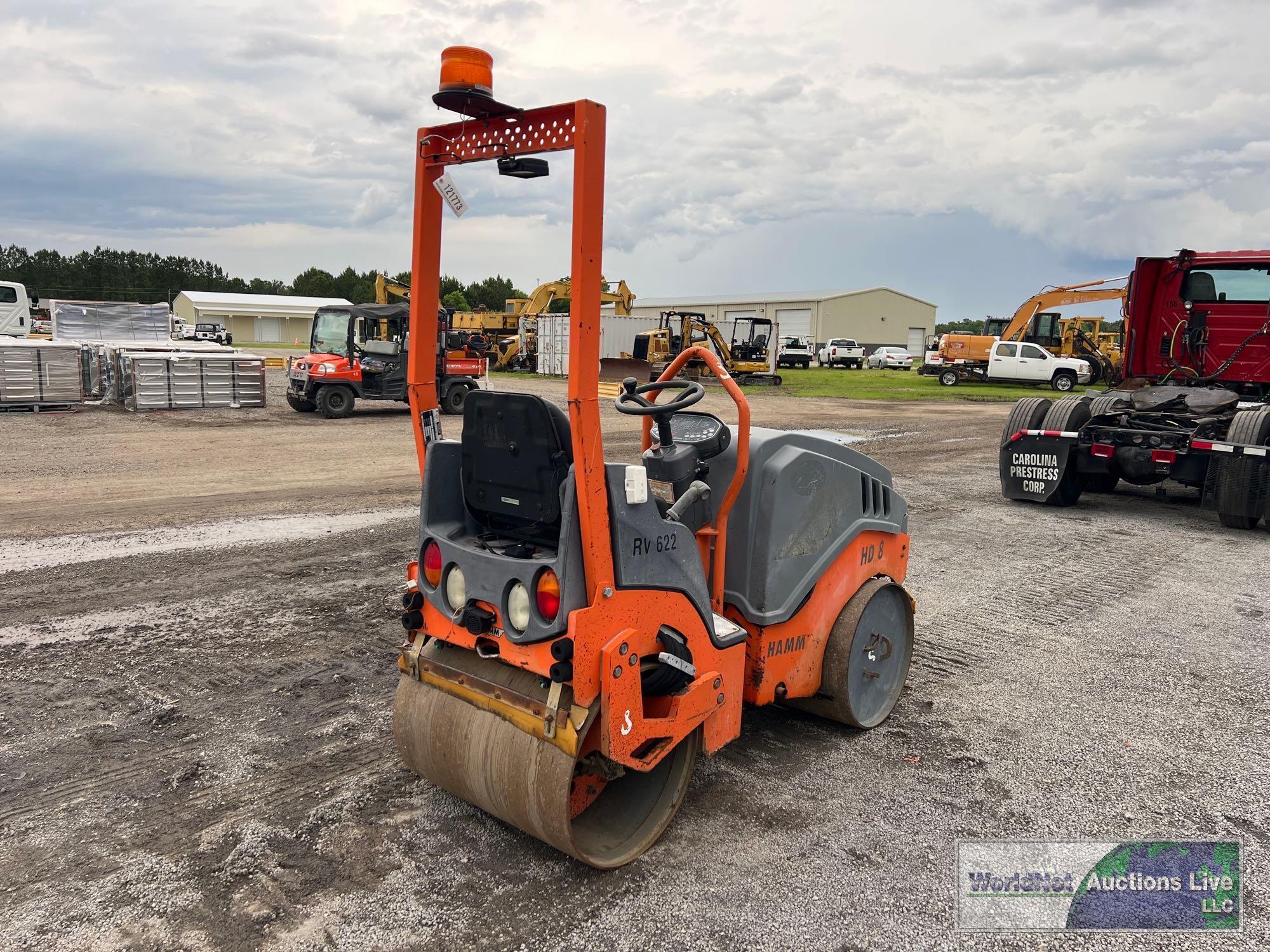 2007 HAMM HD8VV DOUBLE DRUM ROLLER SN-H1700100