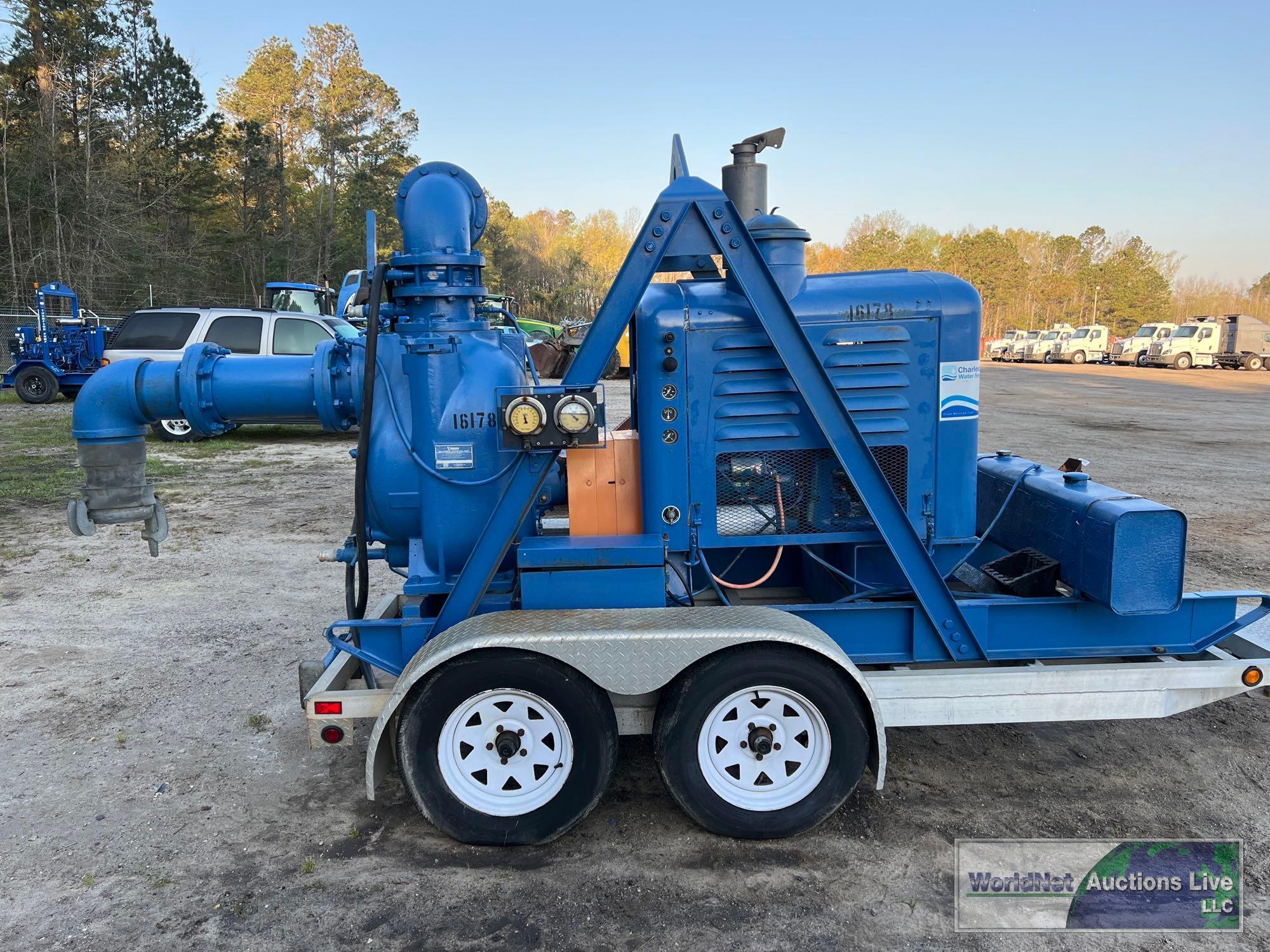 GORMAN-RUPP T8A20-B SELF PRIMING PUMP TRAILER SN-1073621 **NO TITLE, INVOICE ONLY**