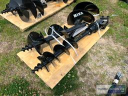 LOT OF UNUSED MIVA MINI-EXCAVATOR AUGER SET