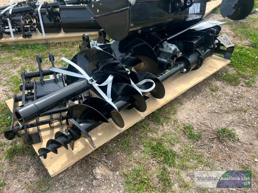 LOT OF UNUSED MIVA MINI-EXCAVATOR ATTACHMENTS