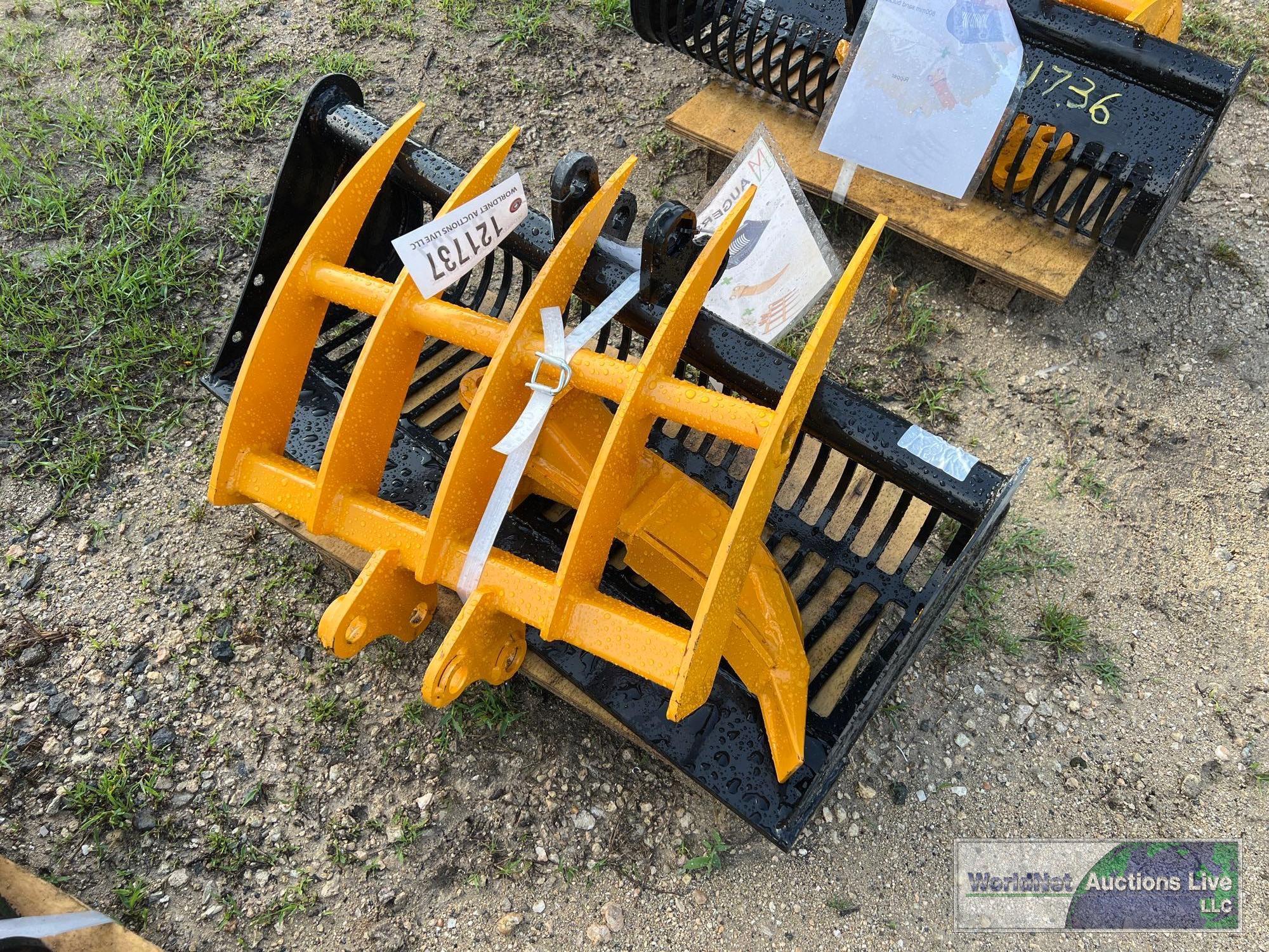 SET OF NEW/UNUSED MIVA MINI-EXCAVATOR ATTACHMENTS