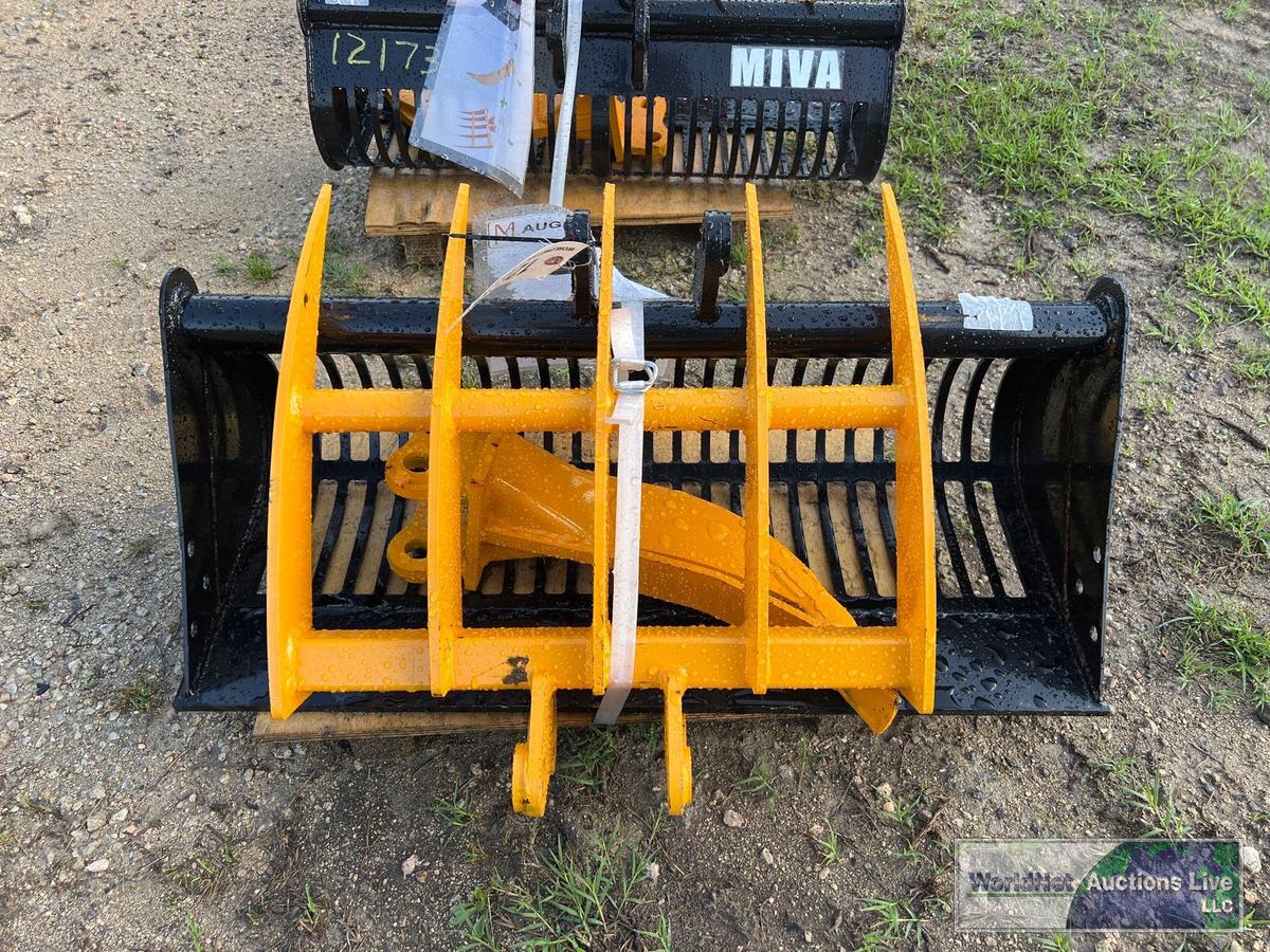 SET OF NEW/UNUSED MIVA MINI-EXCAVATOR ATTACHMENTS