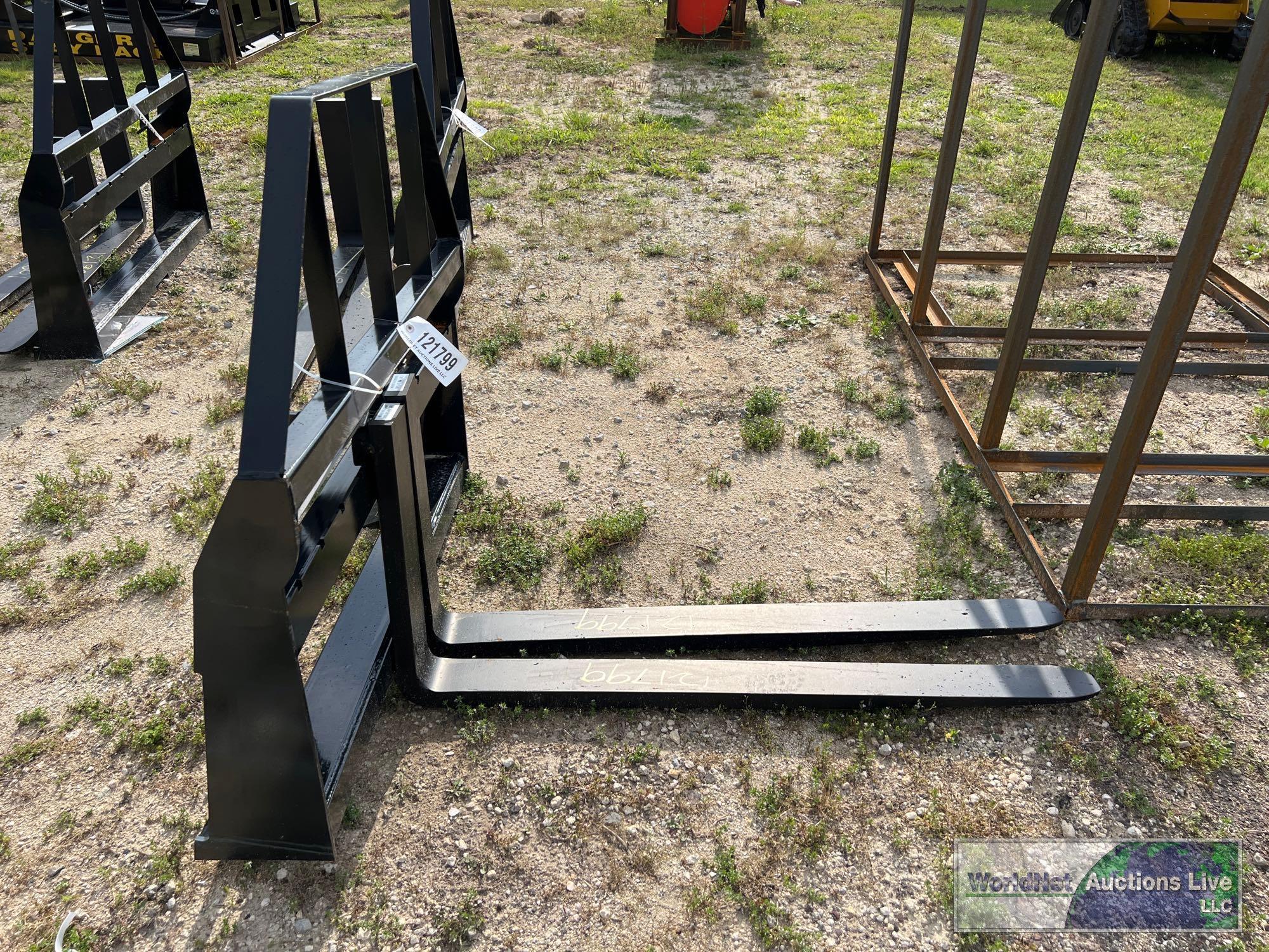 NEW/UNUSED AGT-INDUSTRIAL SAll100 SKID STEER PALLET FORKS ATTACHMENT