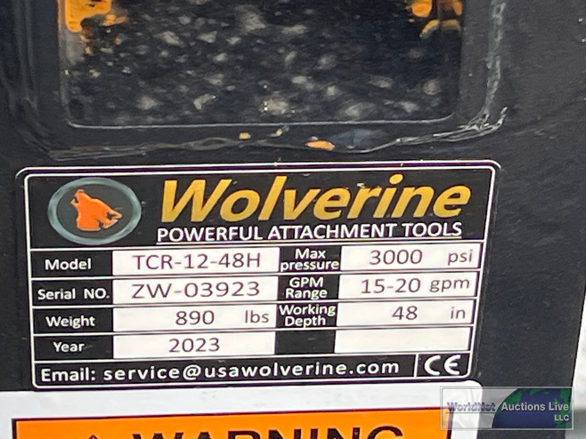 2023 WOLVERINE TCR-12-48H HYDRAULIC TRENCHER SN-ZW03923