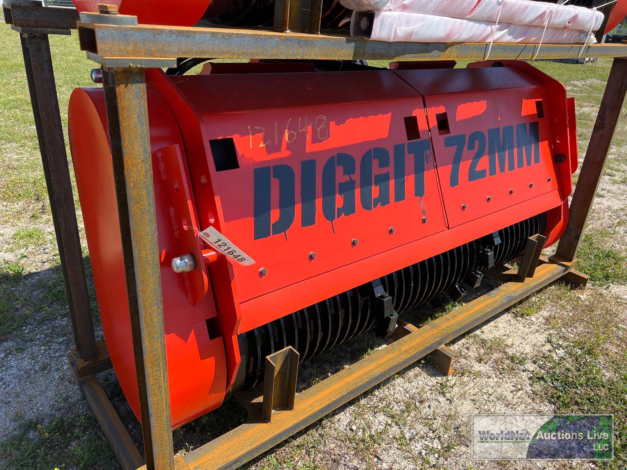 UNUSED DIGGIT 72MM FORESTRY DRUM MULCHER FOR SKID STEER