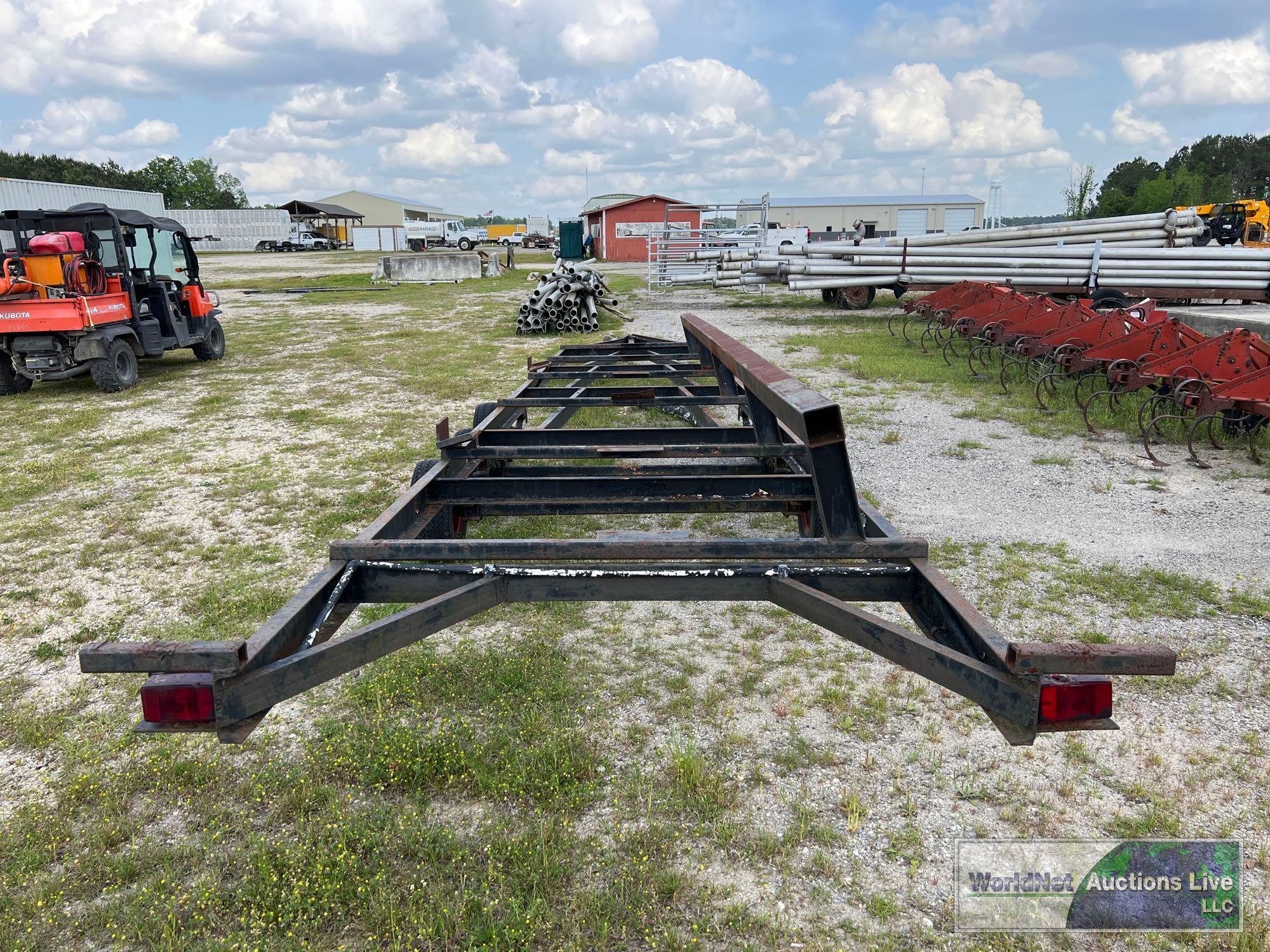 HOMEMADE TRI-AXLE HEADER TRAILER **NO TITLE, INVOICE ONLY**