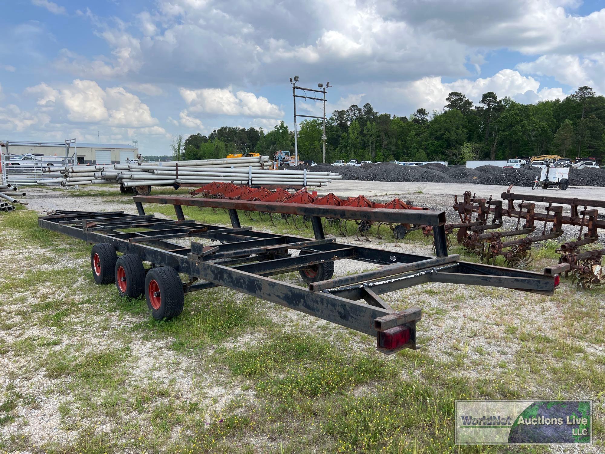 HOMEMADE TRI-AXLE HEADER TRAILER **NO TITLE, INVOICE ONLY**