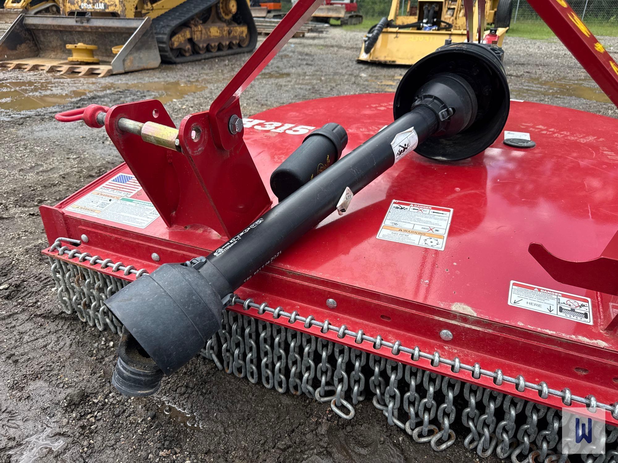 BUSH HOG INC. BH315-2 ROTARY CUTTER, SN-1HKLR1230520024