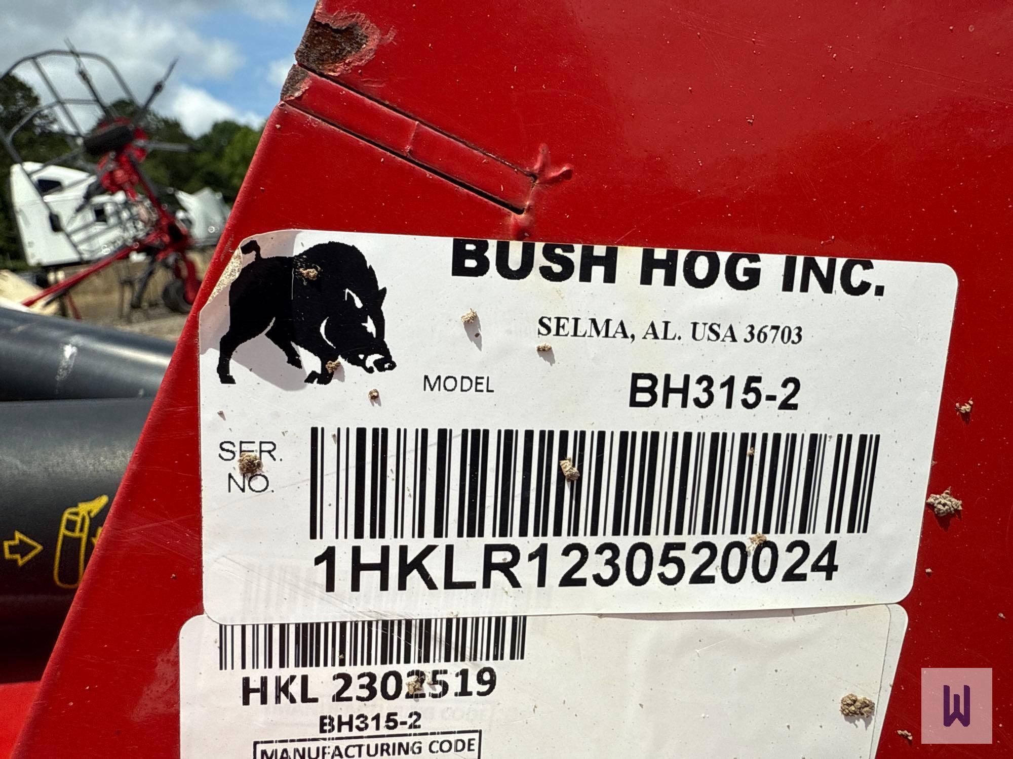BUSH HOG INC. BH315-2 ROTARY CUTTER, SN-1HKLR1230520024