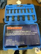 WESTWARD 26Pc. 1/2 DRIVE/METRIC DEEP WALL SOCKET SET