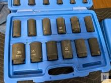 WESTWARD 26PC 1/2 DRIVE/METRIC DEEP WALL IMPACT SOCKET SET