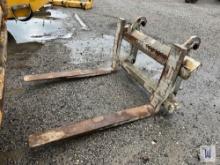 VOLVO 83770 WHEEL LOADER FORKS ATTACHMENT, SN:03-16-0010