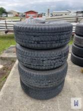 LOT OF (4) BRIDGESTONE 275/65R18 TIRES & TOYOTA WHEELS