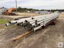 LOT OF 30' IRRIGATION PIPE ON TRAILER