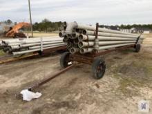 LOT OF 30' IRRIGATION PIPE ON TRAILER