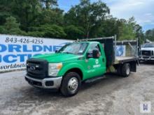 2016 FORD F-350XL SUPER DUTY FLAT BED TRUCK, VIN # 1FDRF3GT3GEB08385