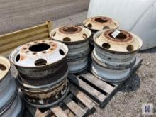 (8) 22.5 (10) LUG STEEL WHEELS