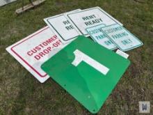 LOT OF VARIOUS WORK SIGNS