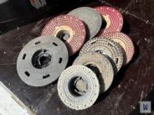 PALLET OF FLOOR BUFFER BRUSH ATTACHMENTS
