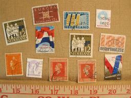 Lot of mostly canceled Netherlands postage stamps