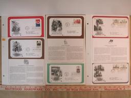 Seven First Day of Issue covers saluting Organized Labor, the 50th anniversary of the Veterans