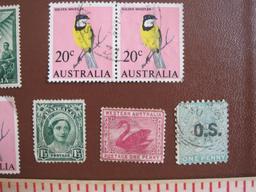 Lot of mostly canceled Australia postage stamps
