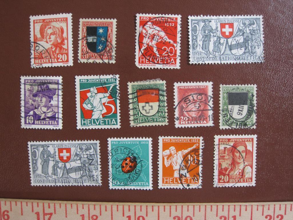 Lot of canceled Switzerland semi-postals