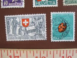 Lot of canceled Switzerland semi-postals