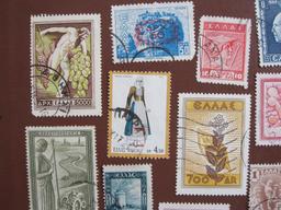 Lot of varied Greece postage stamps, all but a couple of them used